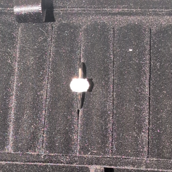 Elegant Silver Banded Women's Moissanite Diamond Ring - Picture 2 of 2